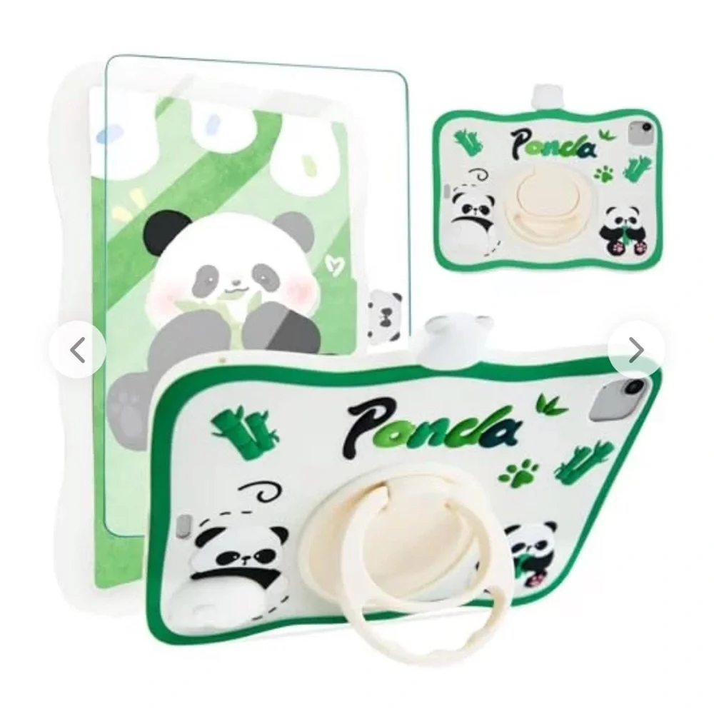 Panda iPad Pro 11” Case M4 (2024, 5th Gen) w/Screen Protector Rotating Handle-